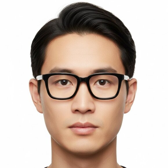 Berluti Mens Square/Rectangle Black Black Transparent Fashion Designer Eyewear